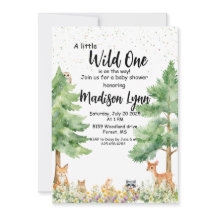 Wald niedliche Tiere Fuchs wild eins Baby Shower