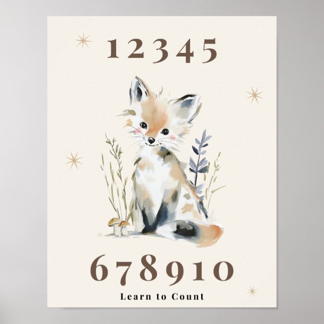 Wald Nummer Kinderstube Druck Poster (Vorne)
