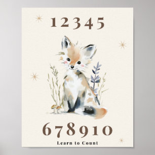 Wald Nummer Kinderzimmer Druck Poster