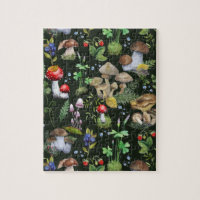 Wald Pilze Grüne Pflanze Waldbeeren