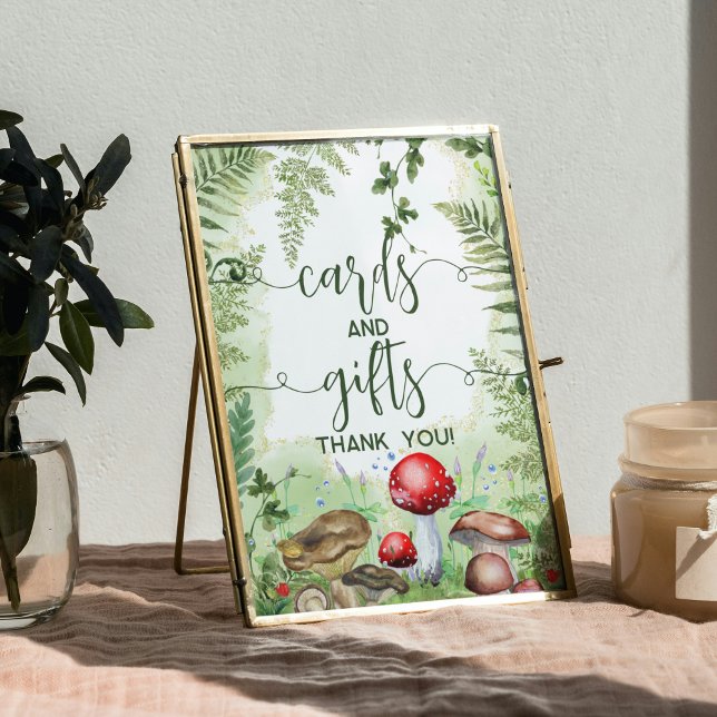 Wald Pilze Pilze Ferns Skriptkarten Geschenke Poster (Von Creator hochgeladen)