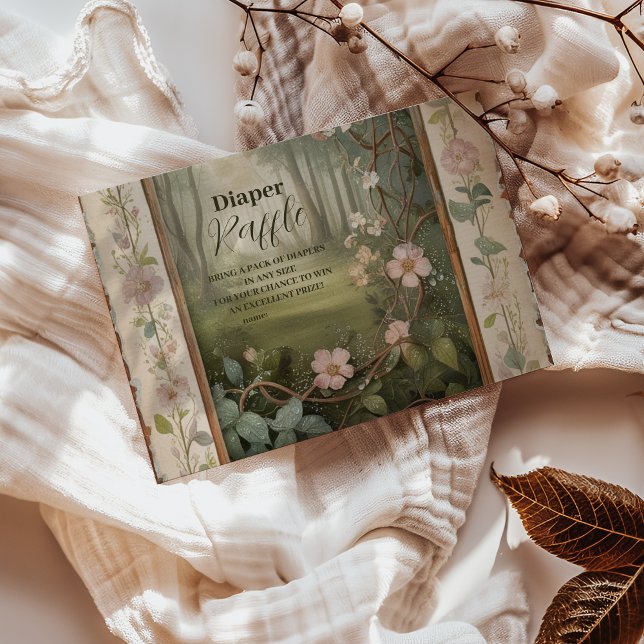 Wald Raffle Diapper Begleitkarte (Von Creator hochgeladen)