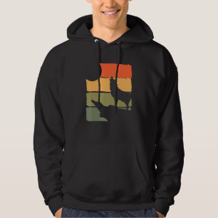 Wald Raubtier heulender Wolf Tier Retro Wolf Hoodie