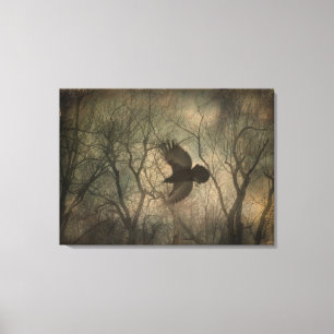 Wald Raven Nature Art Leinwanddruck