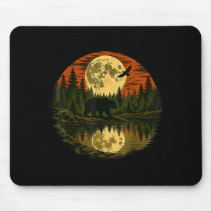 Wald Retro Natur Wildtiere Outdoor  Mousepad