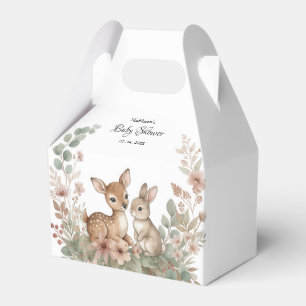 Wald-Sagegrüne Babyparty-Rehe & Kaninchen Geschenkschachtel