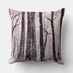 WALD SCHNEEIGE WINTERLICHE LANDSCHAFT KISSEN