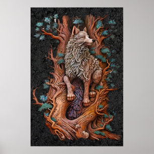 Wald-Schnitzposter Poster