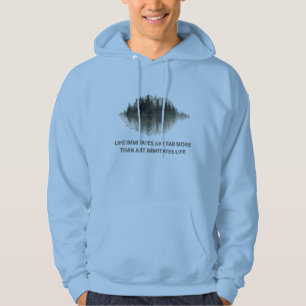 Wald-Soundwave-Kunst-Zitat Naturinspirierte Stimmu Hoodie