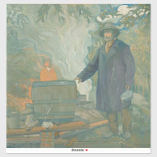 Wald Stille Schwarzbrenner Weißer Blitz Schnaps Aufkleber