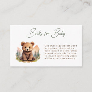 Wald Süße Babybär Bücher für Baby Begleitkarte