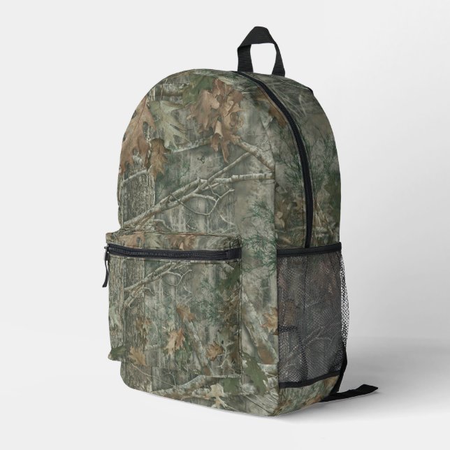 Wald-Tarnmuster Bedruckter Rucksack (Rückseitige Ecke Rechts)