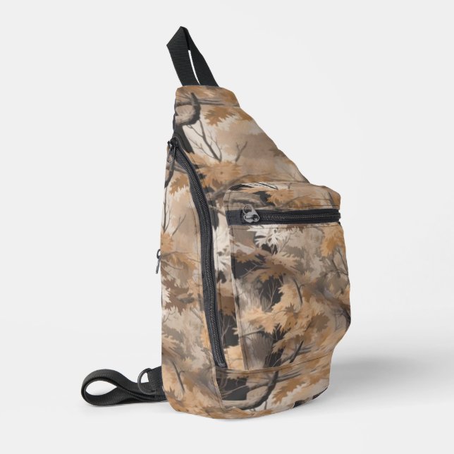 Wald-Tarnmuster  Crossbody Bag (Linke Seite)