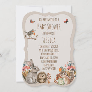 Wald-Thema Neutrale Babyparty Einladung