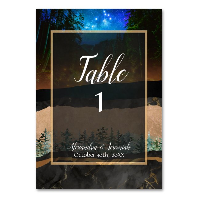 Wald Tischnummer (Vorderseite)