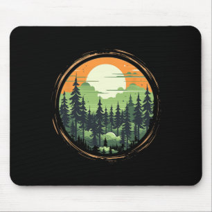 Wald und Natur Kiefer Mond für Frauen Männer Mousepad