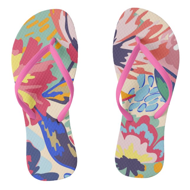 Wald und Rosen Flip Flops (Fußbett)