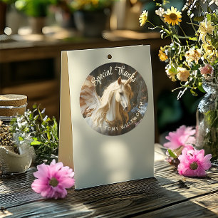 Wald Unicorn aus einem romantischen Märchen Runder Aufkleber