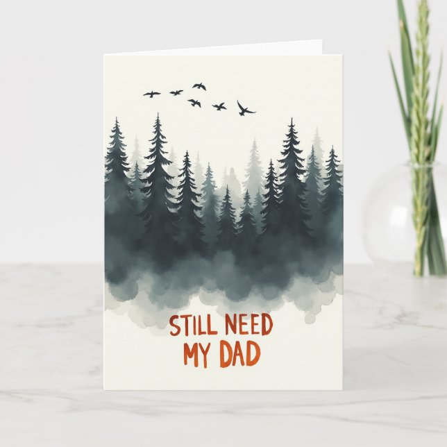 Wald Väter Tag Kunstkarte Karte (Vorderseite)