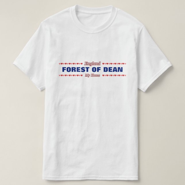 WALD VON DEKAN - mein Zuhause - England; Herzen T-Shirt (Design vorne)