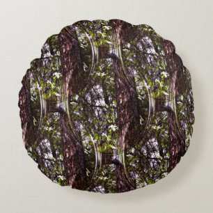 Wald von Dogwoods... Rundes Kissen