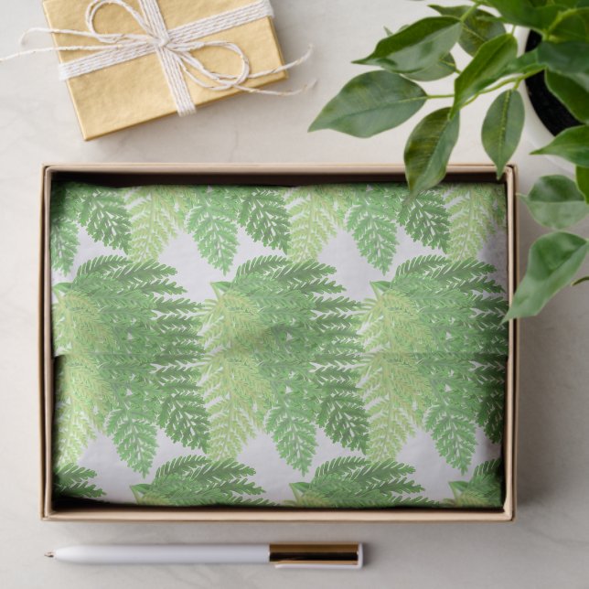 Wald Wald grüne Farne Wald Farne Seidenpapier (Geschenk)