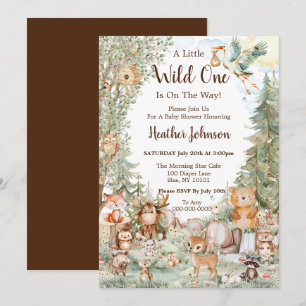 Wald Wald Neutrale Babyparty Einladung