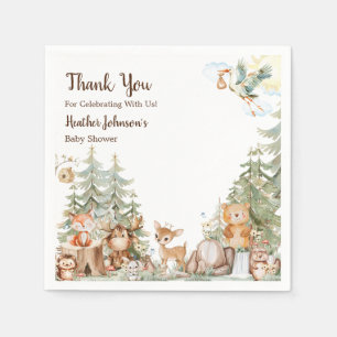 Wald-Wald-Neutrale Babyparty  Serviette