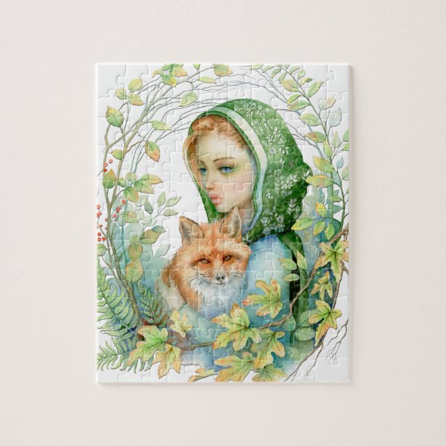 "Wald" Waldzahl und Fox Puzzle (Vertikal)