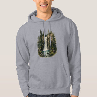 Wald-Wasserfall-Landschaft Hoodie