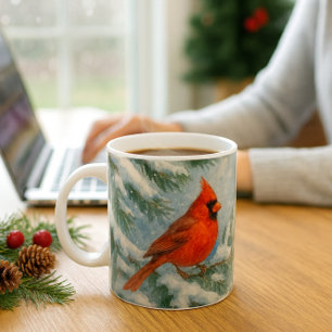 Wald-Weihnachts-Kardinalvogeltasse Kaffeetasse