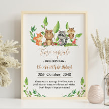 Wald Wild 1 Geburtstag Kapselunterschrift