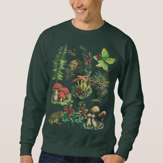 Wald, wilde Pilze Sweatshirt (Vorderseite)