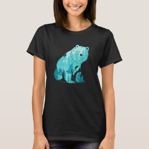 Wald Wildtiere Grizzly Bären Natur Außenbereich T-Shirt