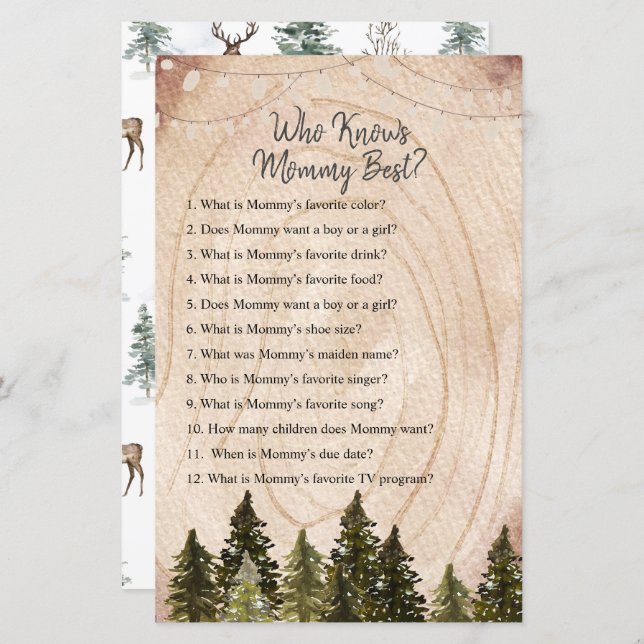 Wald Winterwald, der Mama am besten kennt (Vorne/Hinten)