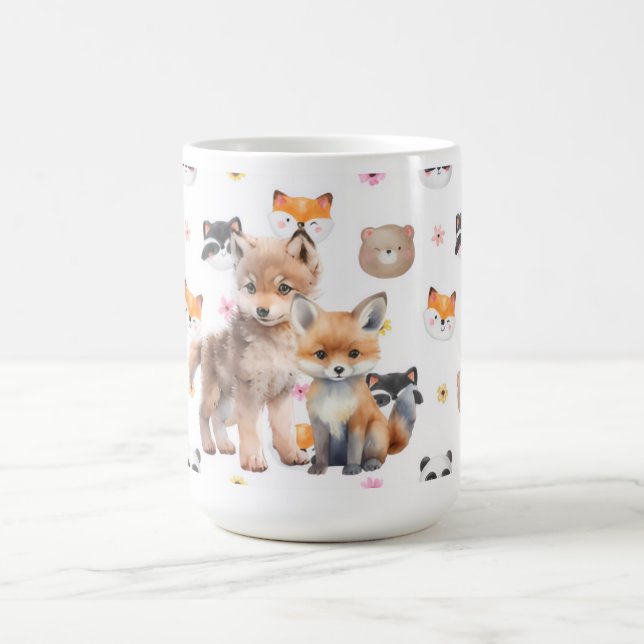 Wald-Wolf-Fuchs-Kaffeetasse Kaffeetasse (Mittel)