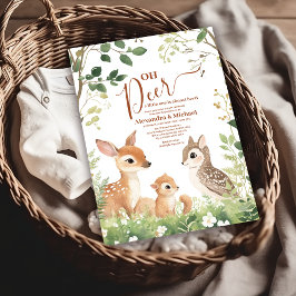 Wald Woodland Oh Deer Forest Einladung