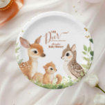 Wald Woodland Oh Deer Pappteller<br><div class="desc">Lassen Sie sich mit den Baby Shower Paper Tellern von Woodland "Oh Deer" noch verzaubern! Die reizenden Teller sind von einem süßen Hirsch umgeben, umgeben von zarten Blumen, Grünpflanzen und skurrilen Waldelementen. Mit sanften, erdigen Grüntönen, Braun und dezenten Pastelltönen bringen sie eine gemütliche, rustikale Touch in Ihre Feier und ergänzen...</div>