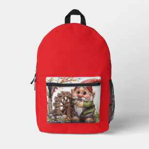 Wald-Wunder-Gnom-Rucksack Bedruckter Rucksack