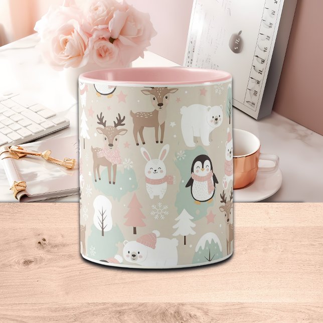 Wald-Wunderwald-Tiere Winter Tasse (Von Creator hochgeladen)