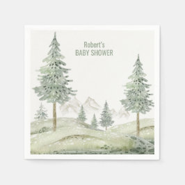 Waldabenteuer beginnt Babyduschkarte Serviette