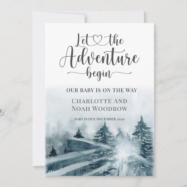 Waldabenteuer Blau Grüne Farbe Ankündigung (Vorderseite)