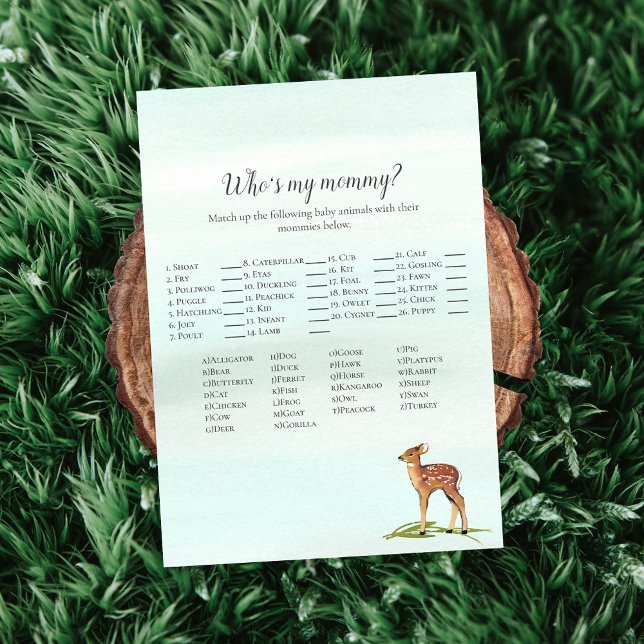 Waldabenteuer, das mein Baby-Mama-Deers-Kinderspie Einladung (Von Creator hochgeladen)