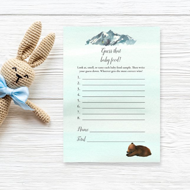 Waldabenteuer schätzen, dass Baby Food Bears Spiel Einladung (Von Creator hochgeladen)