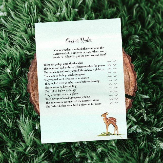 Waldabenteuer unter Hirschen Kinderduschenspiel Einladung (Von Creator hochgeladen)