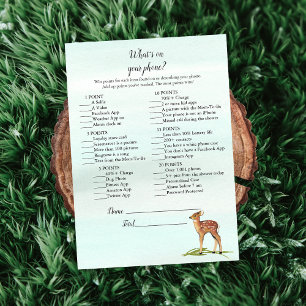 Waldabenteuer Was ist auf deinem Handy Deers Game? Einladung