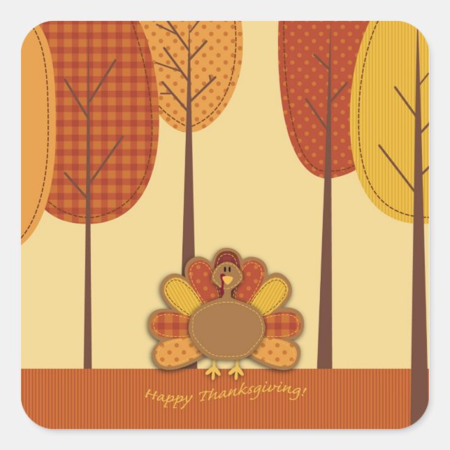 Waldaufkleber in der Türkei 2 Quadratischer Aufkleber (Vorderseite)