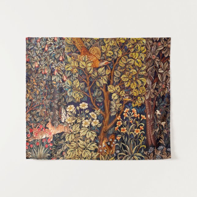 WALDBÄLDER Haare, Pheasant, braun Wandteppich (Vorderseite (Horizontal))