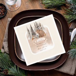 Waldbär |Baby-Dusche für Tiere vor dem Abwarten Serviette