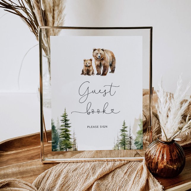 Waldbär bitte unterschreiben Sie das Gästebuch Pos (Von Creator hochgeladen)